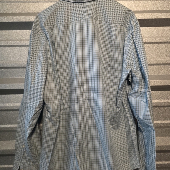 Charles Tyrwhitt Blue Checkered Button Down Shirt - Picture 4 of 4